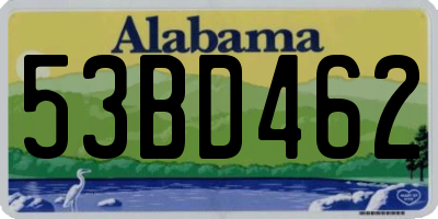 AL license plate 53BD462