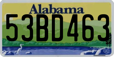 AL license plate 53BD463