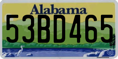AL license plate 53BD465