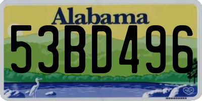 AL license plate 53BD496
