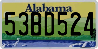 AL license plate 53BD524