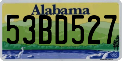 AL license plate 53BD527