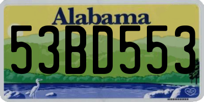 AL license plate 53BD553