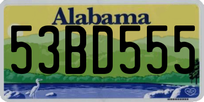 AL license plate 53BD555