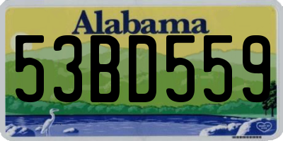 AL license plate 53BD559