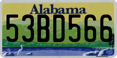 AL license plate 53BD566