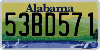 AL license plate 53BD571