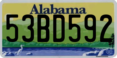 AL license plate 53BD592