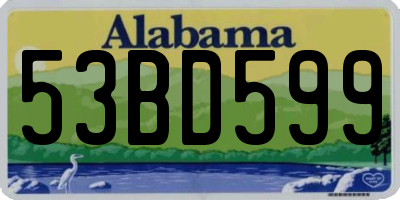 AL license plate 53BD599