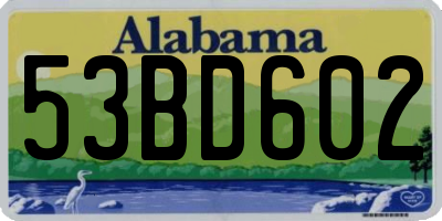 AL license plate 53BD602