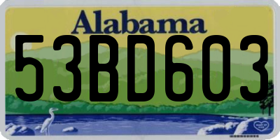 AL license plate 53BD603