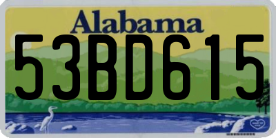 AL license plate 53BD615