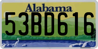 AL license plate 53BD616