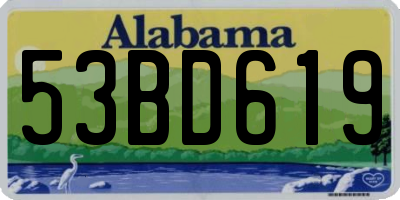 AL license plate 53BD619