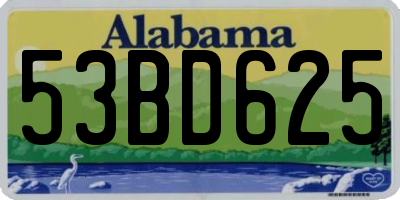AL license plate 53BD625