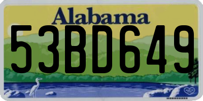 AL license plate 53BD649