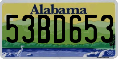 AL license plate 53BD653