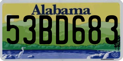 AL license plate 53BD683