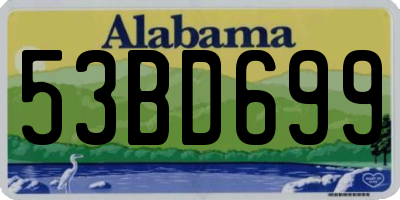 AL license plate 53BD699