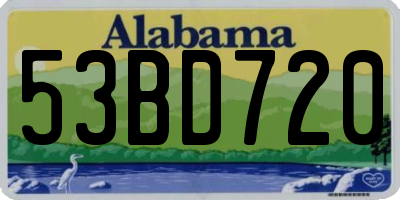 AL license plate 53BD720