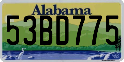 AL license plate 53BD775