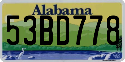 AL license plate 53BD778