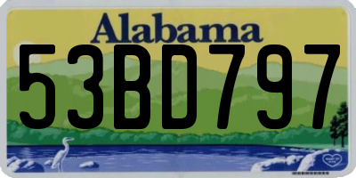 AL license plate 53BD797