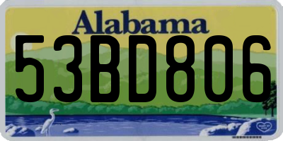 AL license plate 53BD806