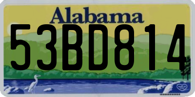 AL license plate 53BD814