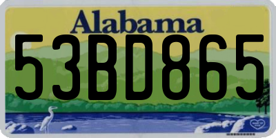 AL license plate 53BD865