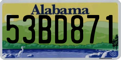 AL license plate 53BD871