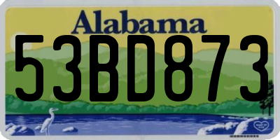 AL license plate 53BD873