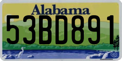 AL license plate 53BD891