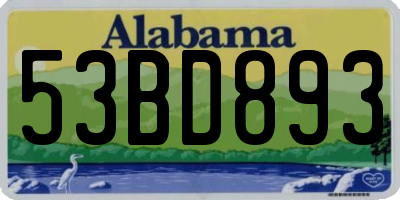 AL license plate 53BD893