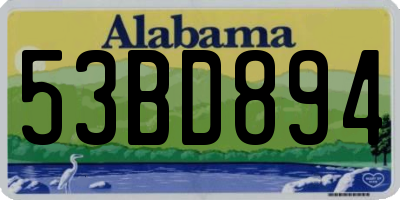 AL license plate 53BD894