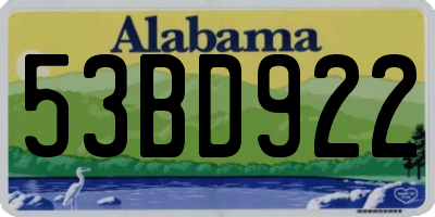 AL license plate 53BD922