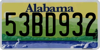 AL license plate 53BD932
