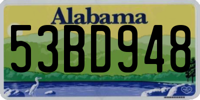 AL license plate 53BD948