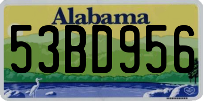 AL license plate 53BD956