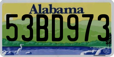 AL license plate 53BD973
