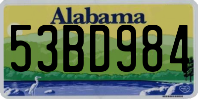 AL license plate 53BD984