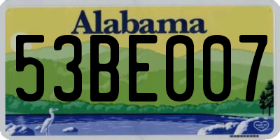 AL license plate 53BE007