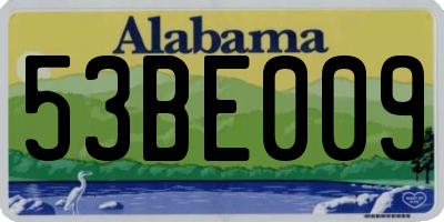 AL license plate 53BE009