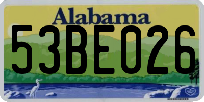 AL license plate 53BE026