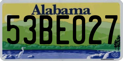AL license plate 53BE027