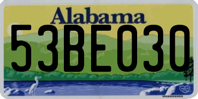 AL license plate 53BE030