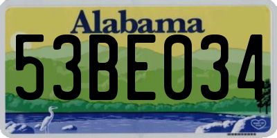 AL license plate 53BE034