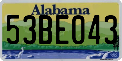 AL license plate 53BE043