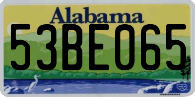 AL license plate 53BE065