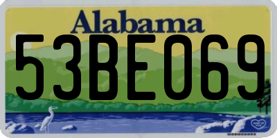AL license plate 53BE069